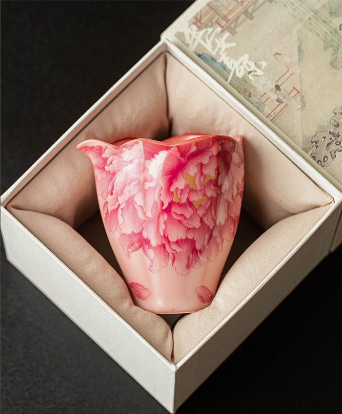 茶器 茶芸 公道杯 茶海 功夫茶器 中国茶器 貫入 開片 花柄 セラミック