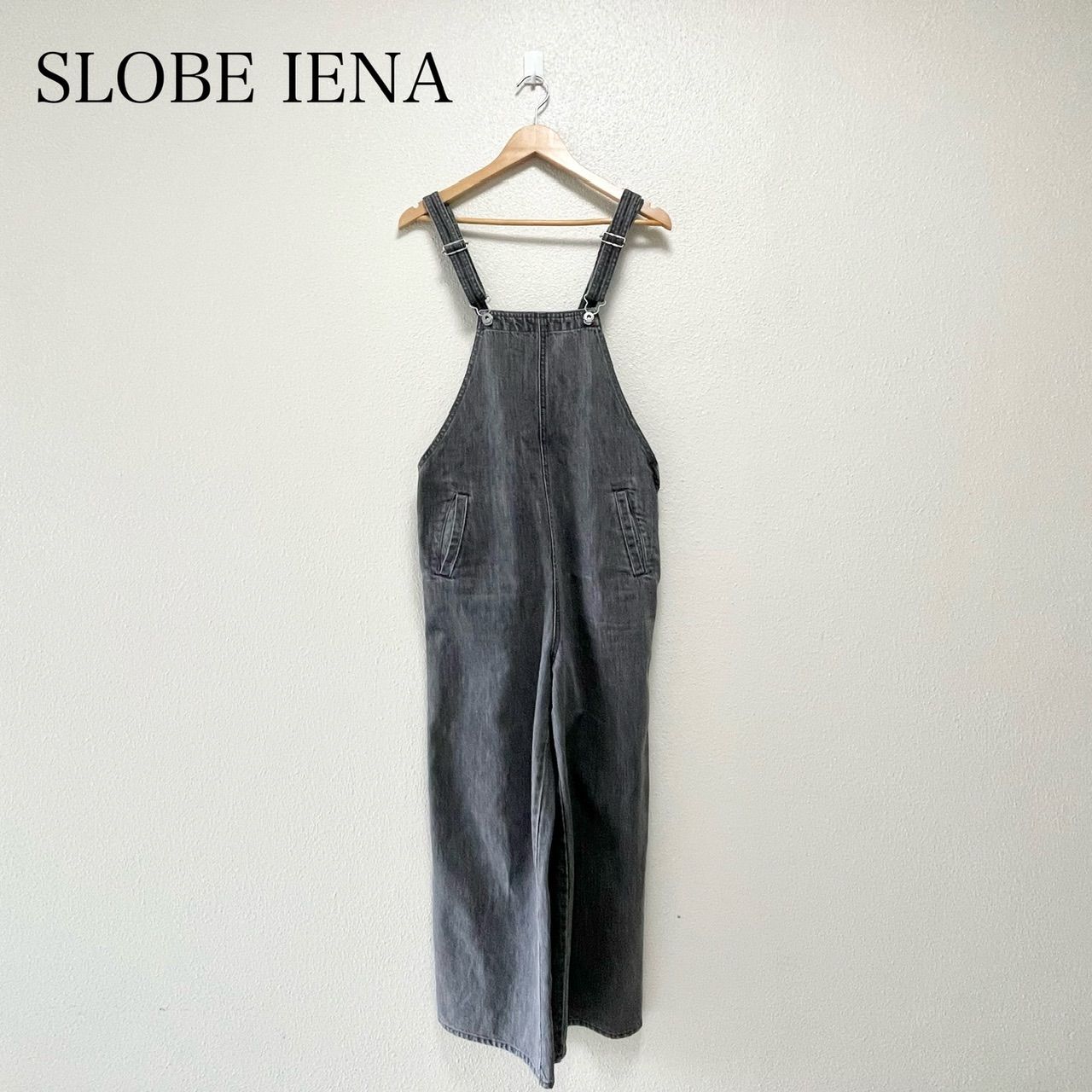 2025SS / SLOBE IENA スローブイエナ LE DENIM BARE BK サロペット
