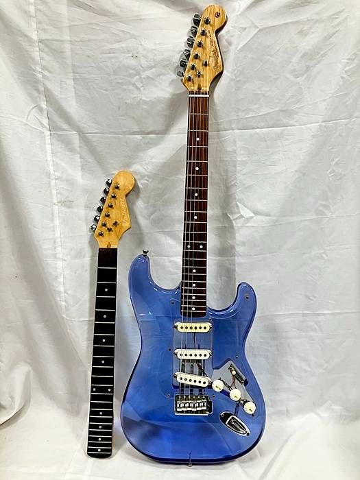 Photogenic アクリルエレキギター中古美品 PhotoGenic フォトジェニック スケルトンブルー アクリルエレキギター