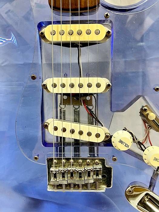 PhotoGenic フォトジェニック スケルトンブルー アクリルエレキギター