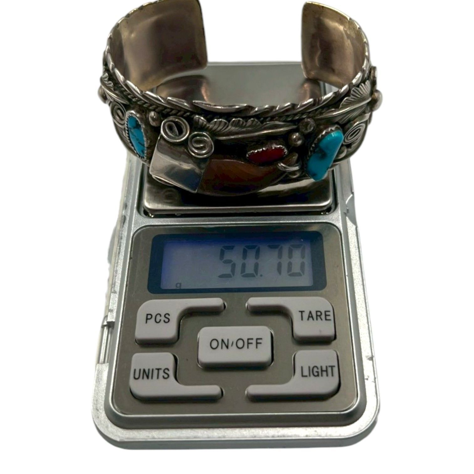 Vintage NAVAJO Mike Thomas Jr. シルバー ベアクロー ターコイズ