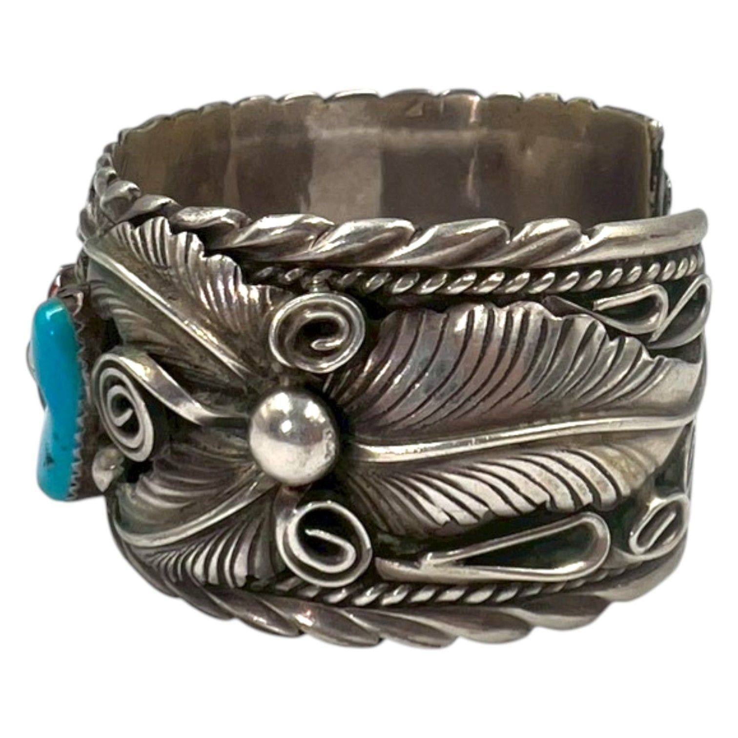 専用　ナバホ族 Mike Thomas Jr作ヴィンテージ バングル Vintage NAVAJO Mike Thomas Jr. シルバー ベアクロー ターコイズ