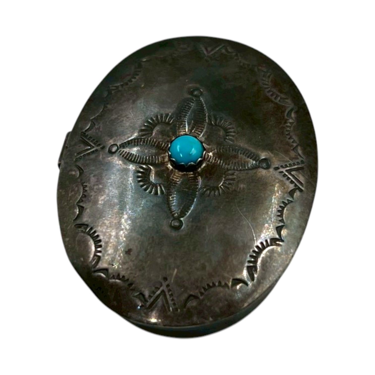 Vintage NAVAJO INDIAN JEWELRY JC ピルケース 小物入れ スターリング