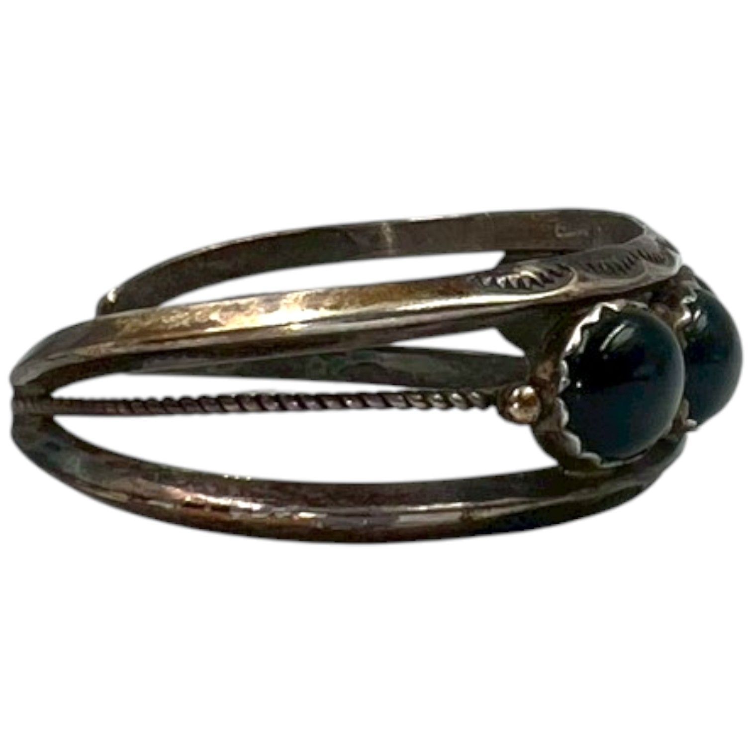 Vintage NAVAJO INDIAN JEWELRY D. 刻印 ナバホ族 シルバー ジュエリー