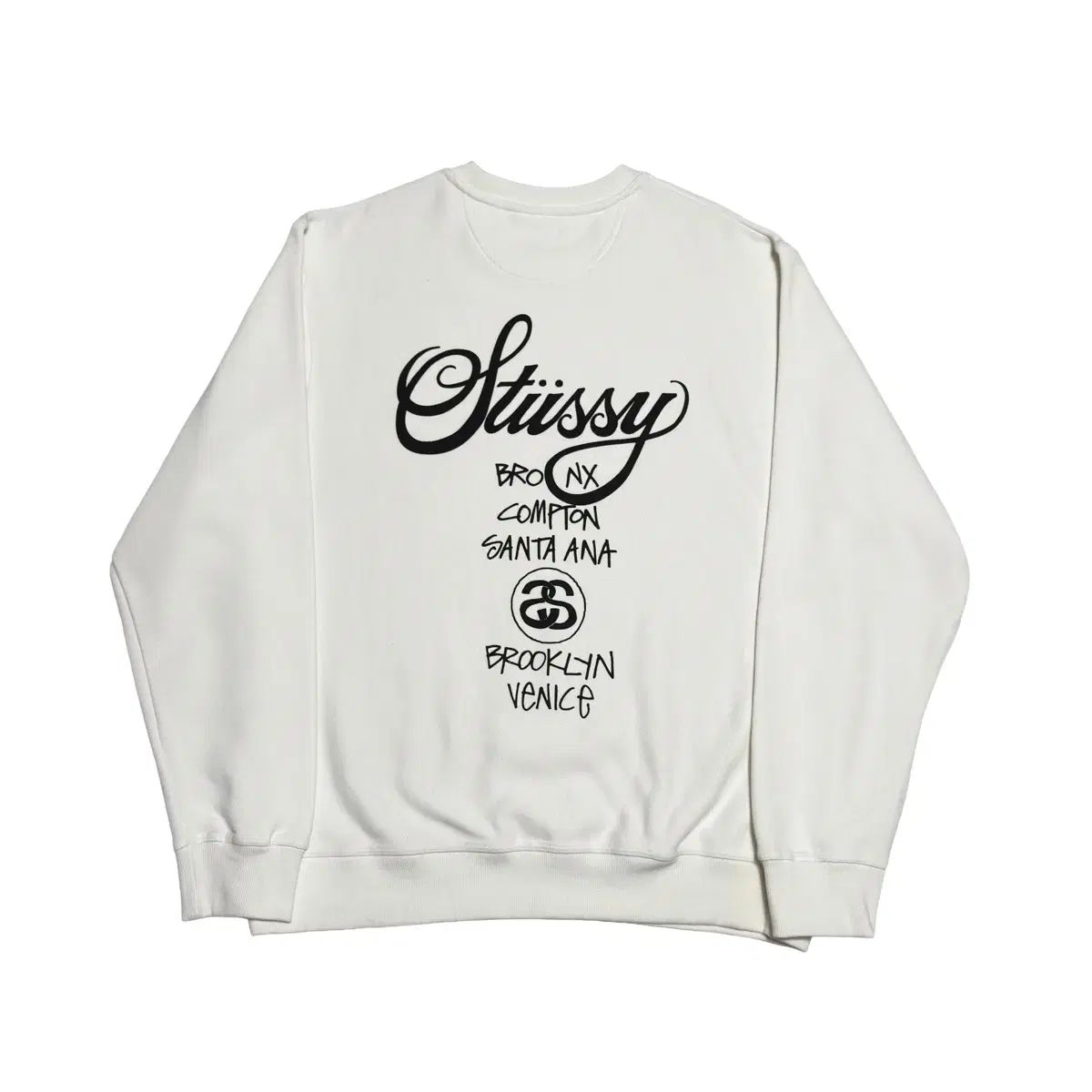 XL STUSSY ステューシー 配送 ワールドツアー 白 スウェット STUSSY