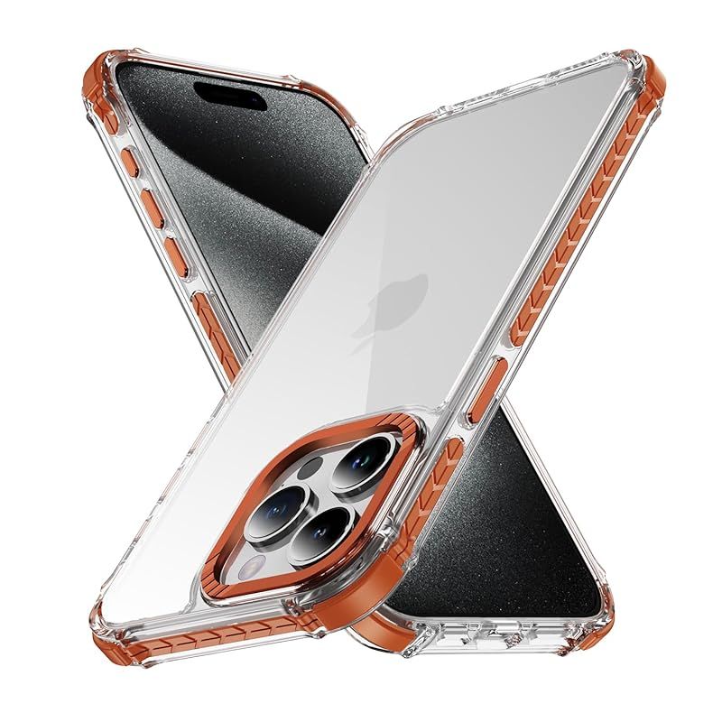 Thumbnail of PinLiSheng iPhone 16 Case iPhone Case 16 Smartphone Cover, Shockproof, Anti-Fingerprint, Non-Slip, Matte Semi-Transparent, No Yellowing, Lens Protection, Military Grade MIL Standard, iPhone 16 Cover Inch (Orange, iPhone 16)
