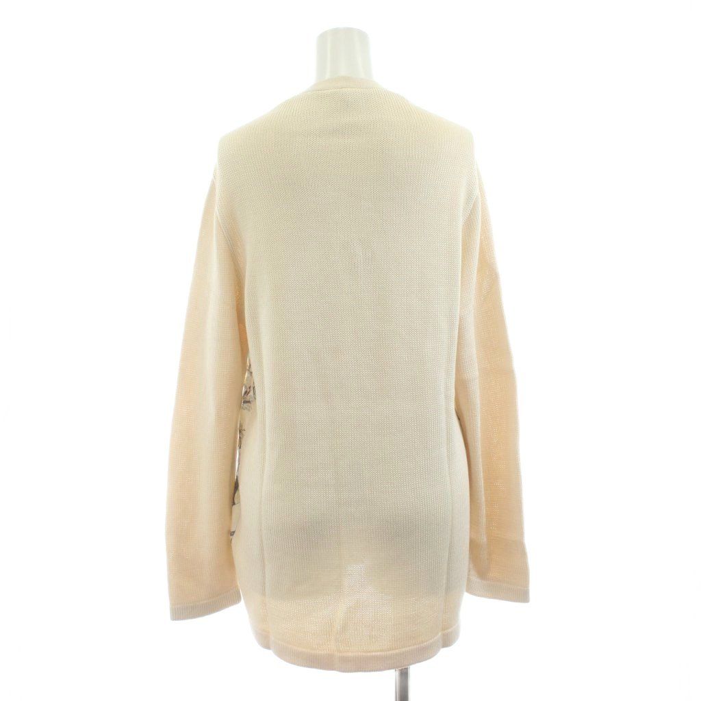 エルメス HERMES マルジェラ期 カーディガン ニット 切替 シルク 総柄