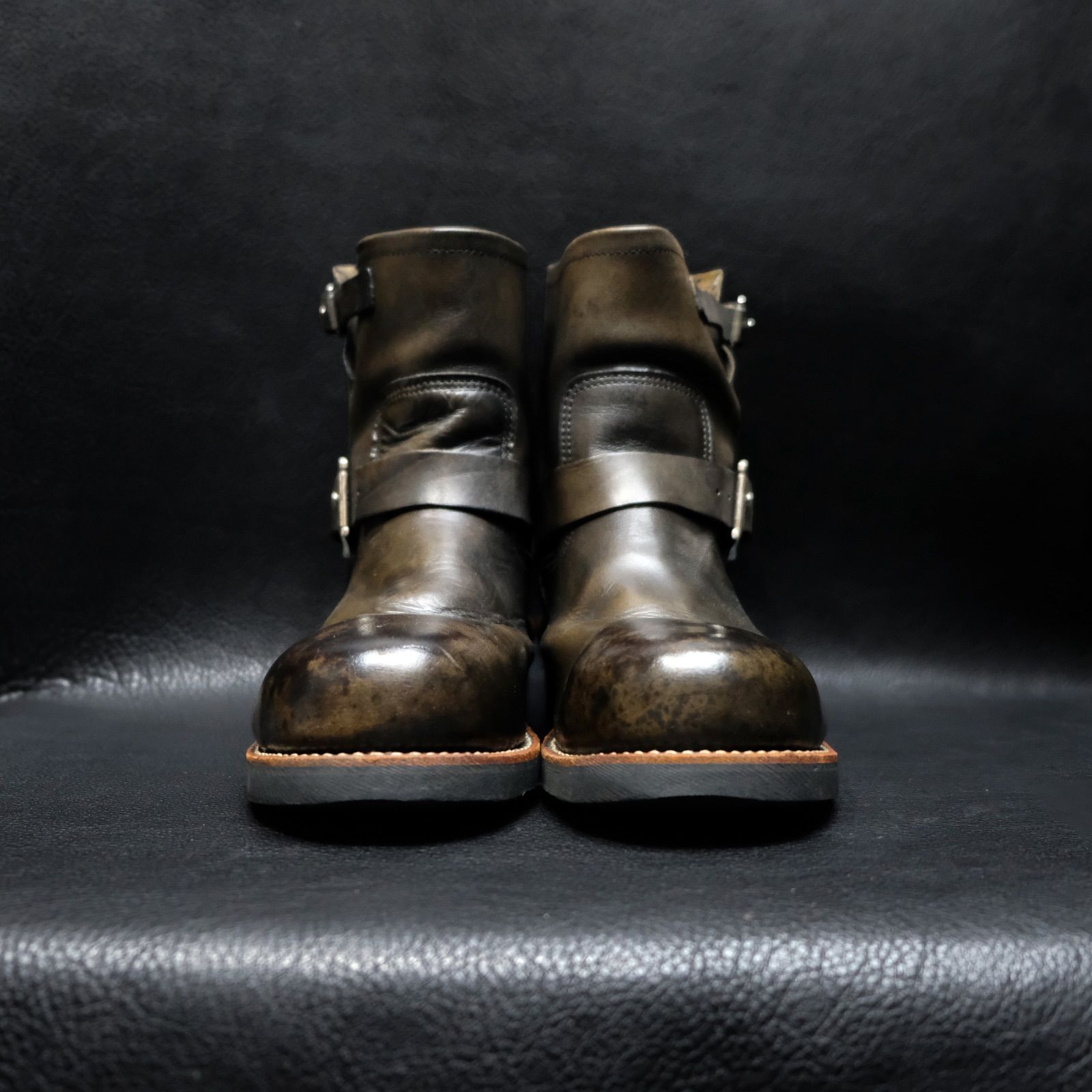 HAWKINS 本革 ショートエンジニアブーツ サンフェード 26.5cm