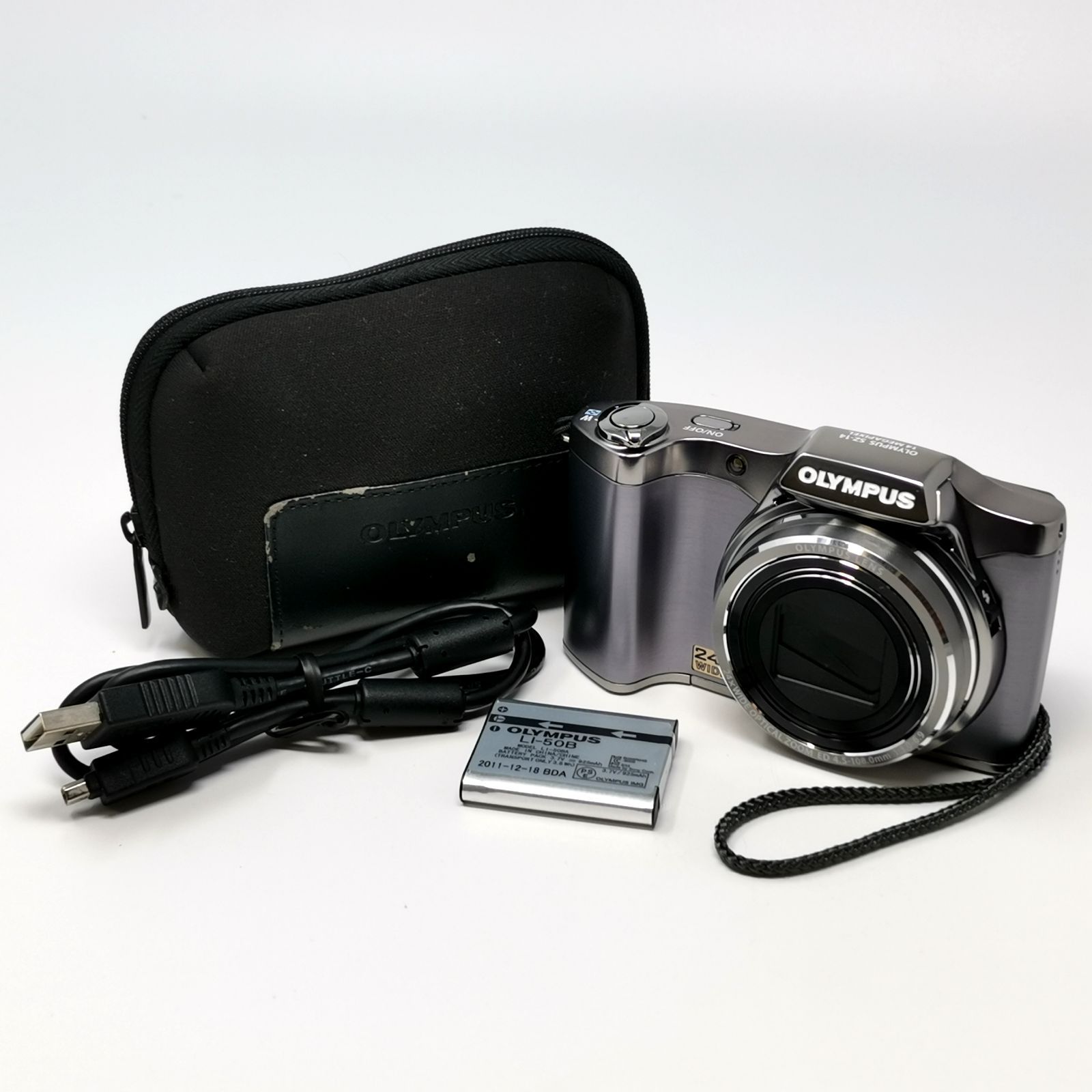 オリンパス SZ-14 デジカメ 充電器ないため動作未確認 シルバー ソフト