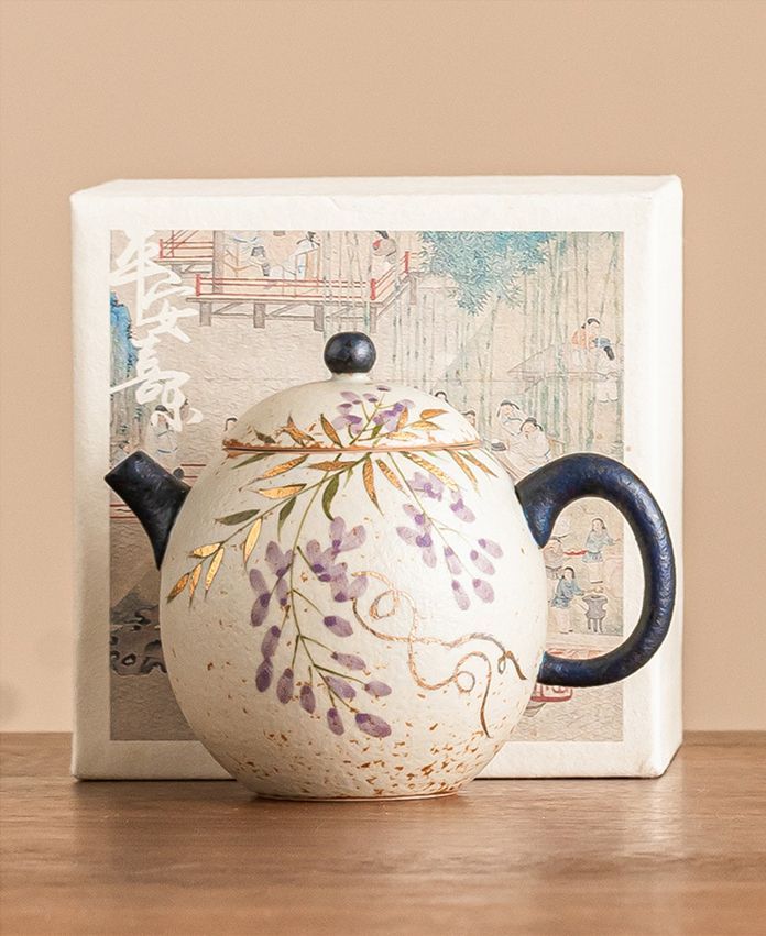 茶壺 茶器 茶芸 急須 功夫茶器 中国茶器 花柄 145ml セラミック 陶磁器