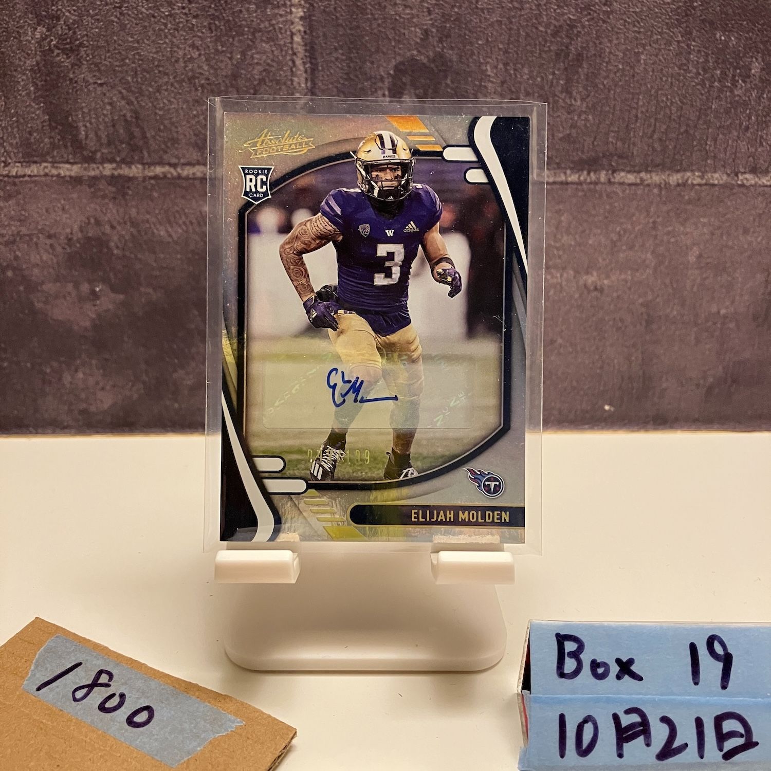 2021 Panini Absolute Elijah Molden 093/199 直筆サインカード