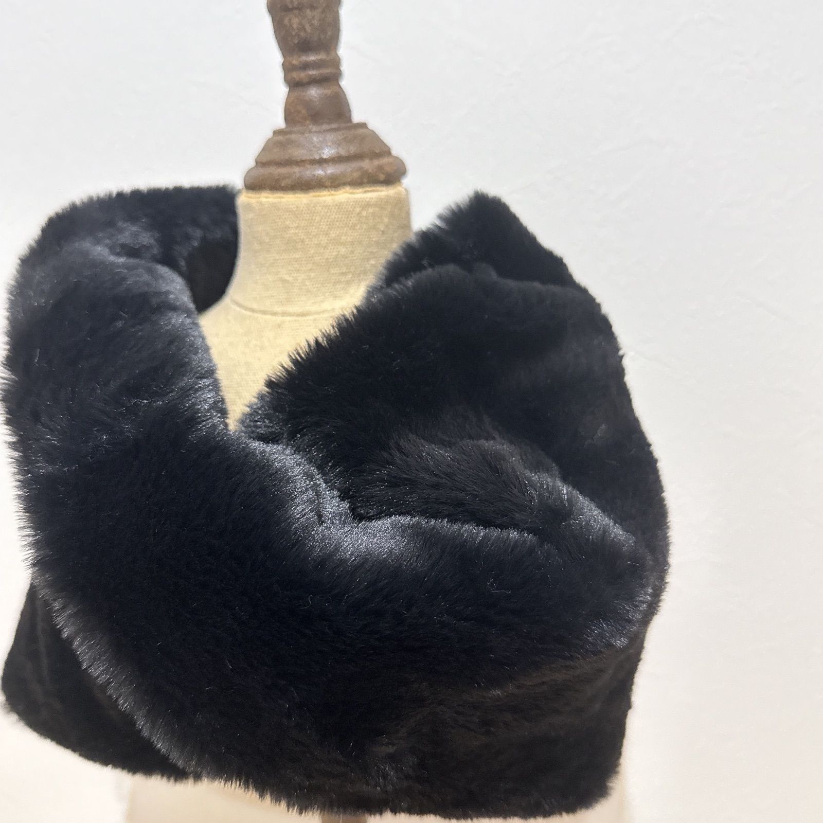 ごんちゃん❤️ラビットボア❤️スヌードハンドメイド❤️ オリジナル】ラビットファー風スヌード ネックウォーマー 手作り