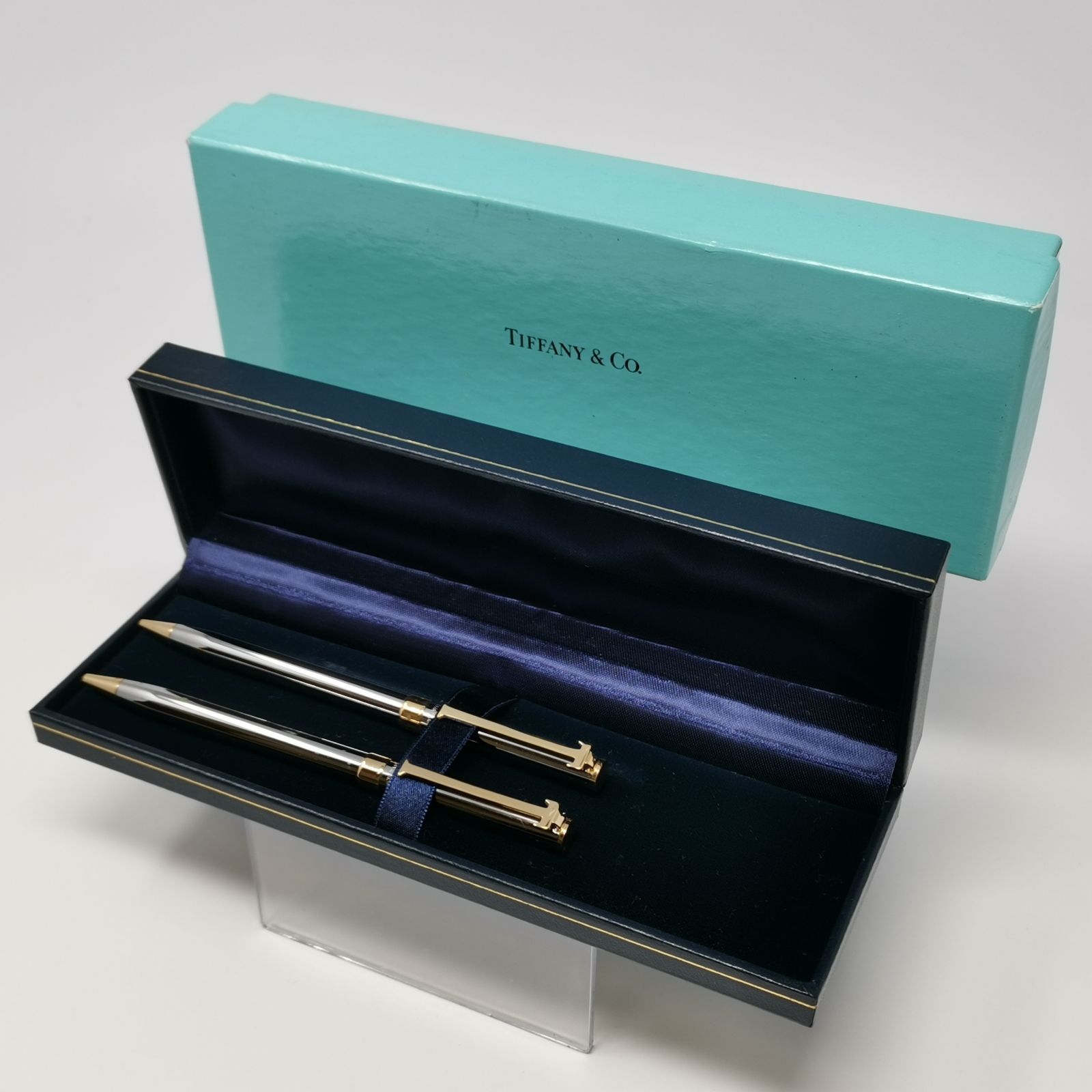 Tiffany&co Tグリップ ボールペン シャーペン 2点 ティファニー 箱付き