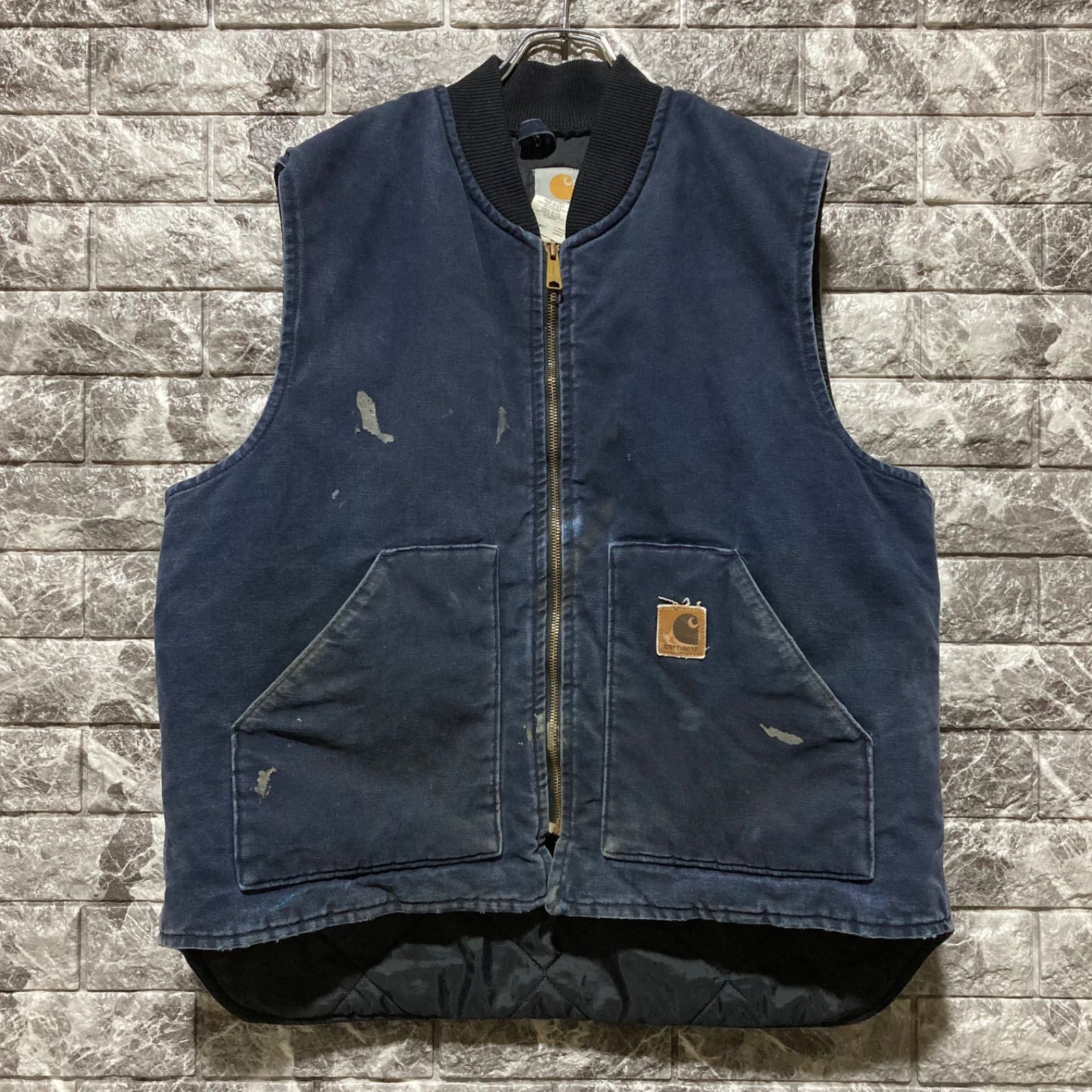 carhartt カーハート usa製 ダックベスト XL 腰ゴム サンフェード carhartt カーハート usa製 ダックベスト XL 腰ゴム サンフェード