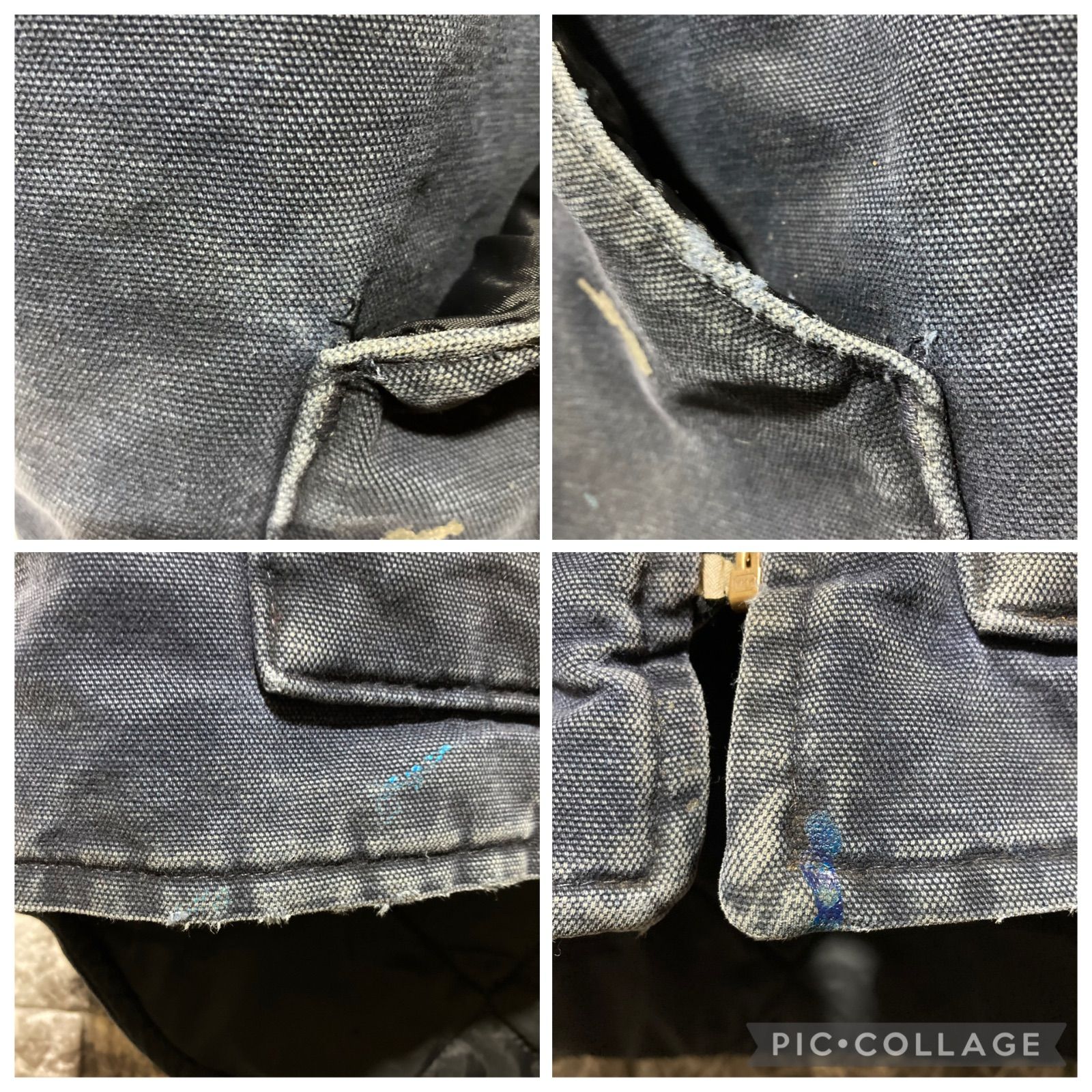 CARHARTT ダックベスト ネイビー USA製 XL 腰ゴム カーハート DUCK