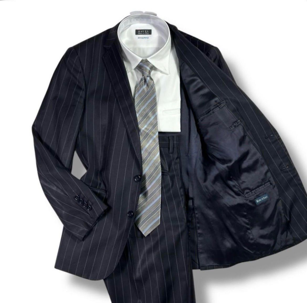 80s ラルフローレン ウールスラックス イタリア製 ワイドウール