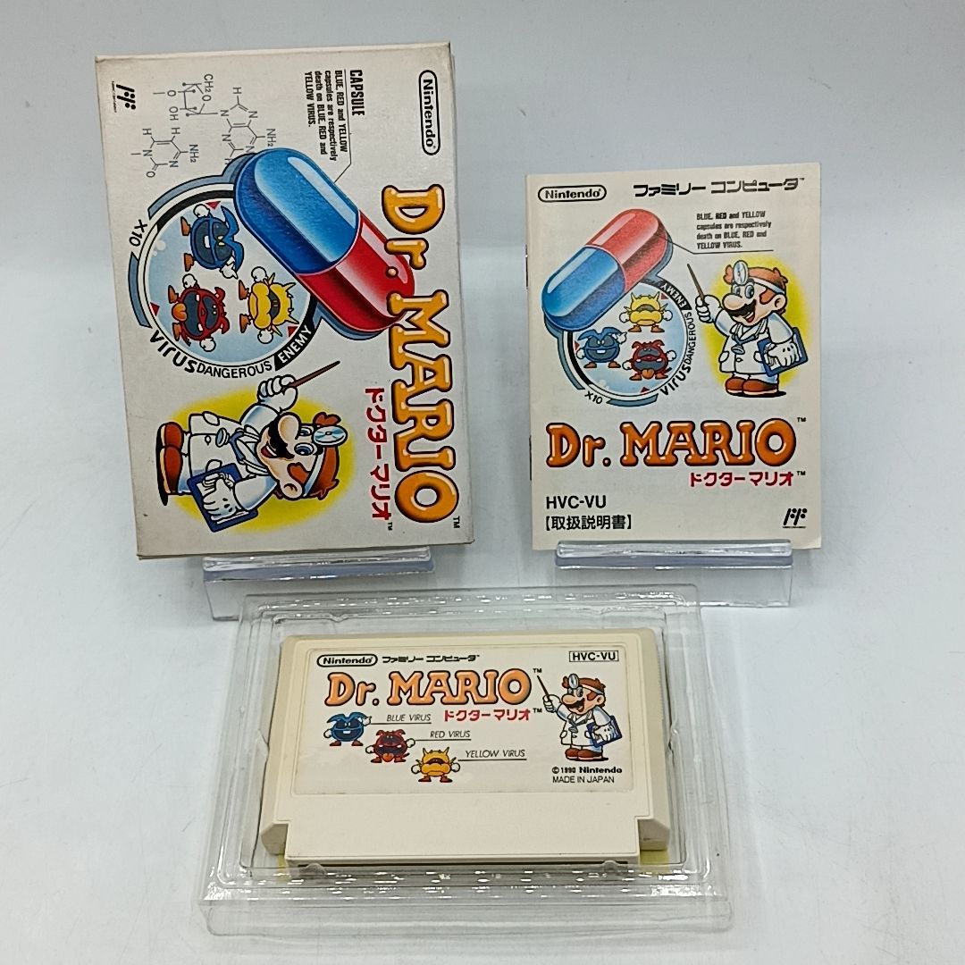 FCソフト 】 「ドクターマリオ」 外箱・説明書・プラケース付き 動作品