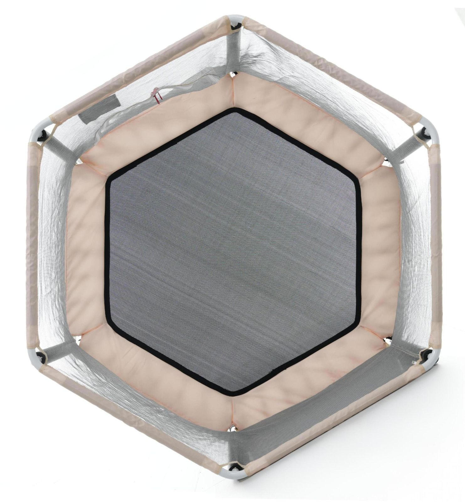 ベージュ】トランポリン 子供用 ベビーサークル 安全ネット付き 安全