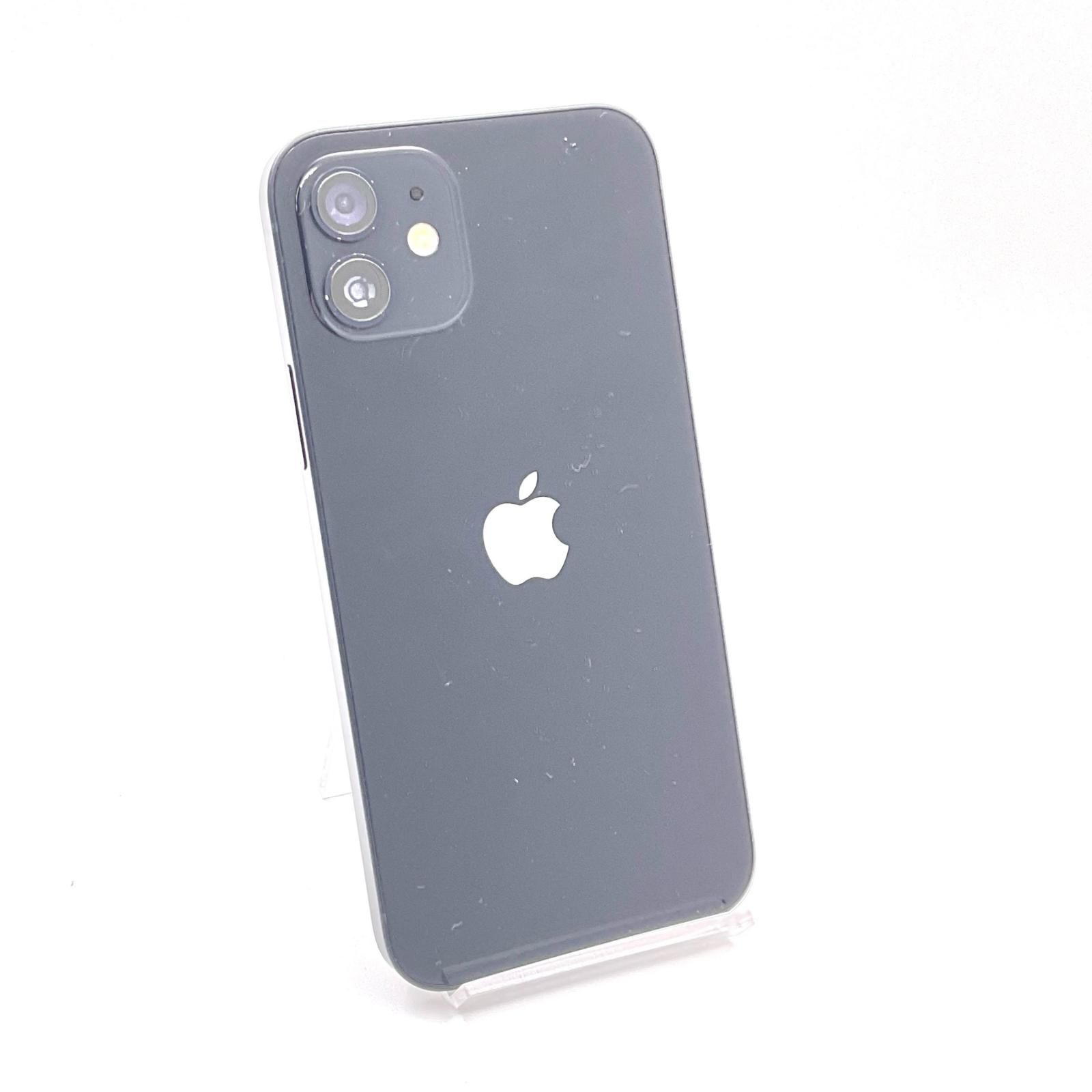 iPhone 12 64GB ブラック au SIMフリー 白ロム 90%【最速発送】【難有 