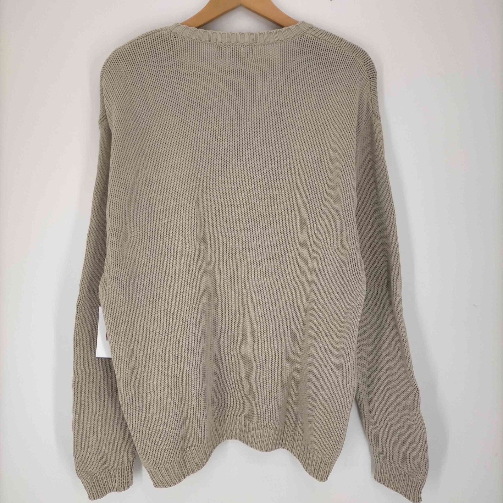 エディーバウアー Eddie Bauer 90S 白タグ Vネック コットン ニット