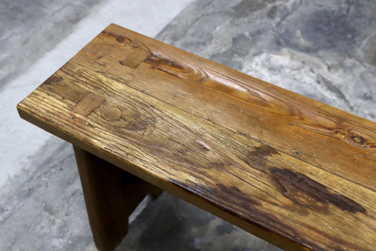 GMIH368○和製アンティーク 古木 ベンチ 飾り台 ディスプレイ台 長椅子