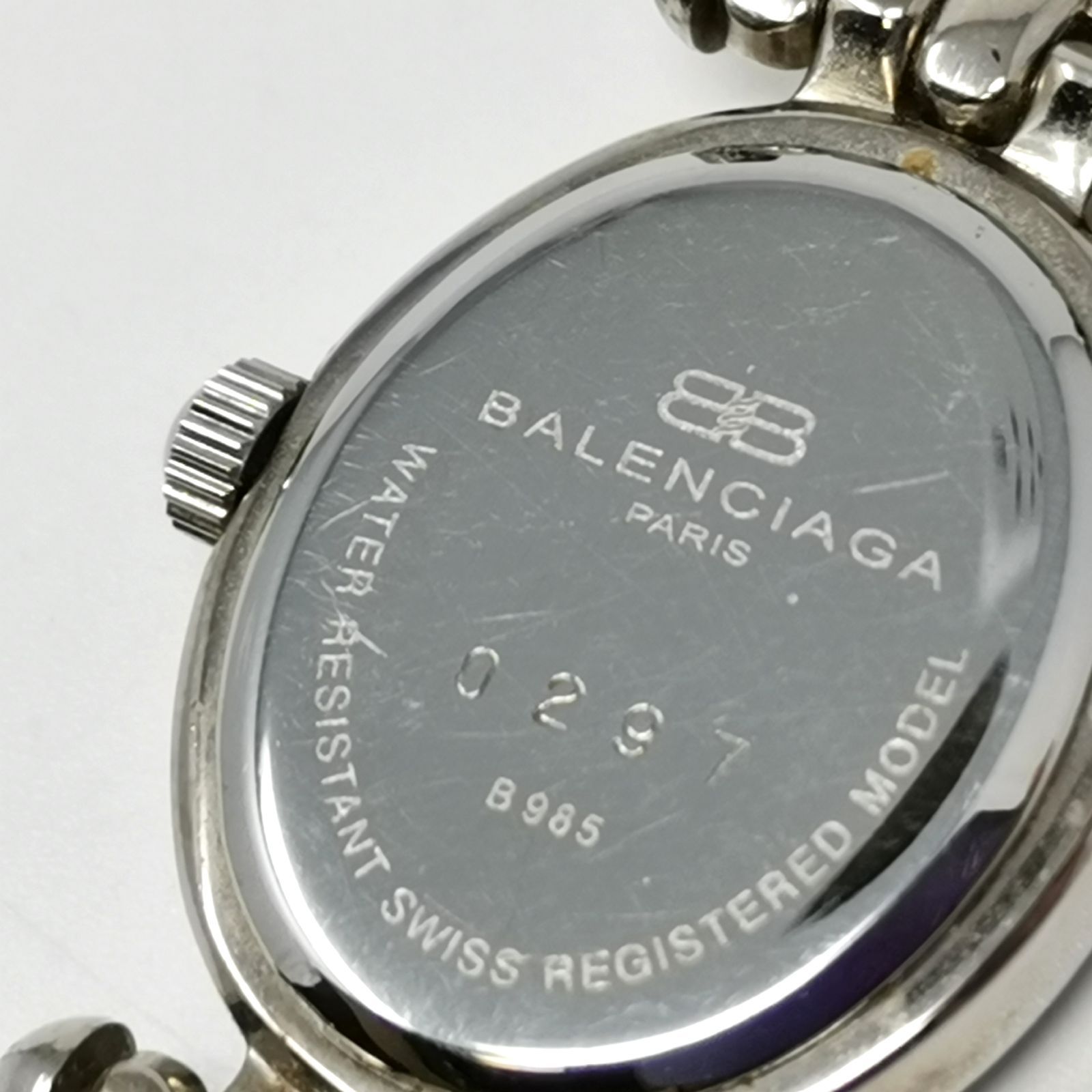 バレンシアガ B985 ストーン クォーツ 腕時計 レディース 電池ないため