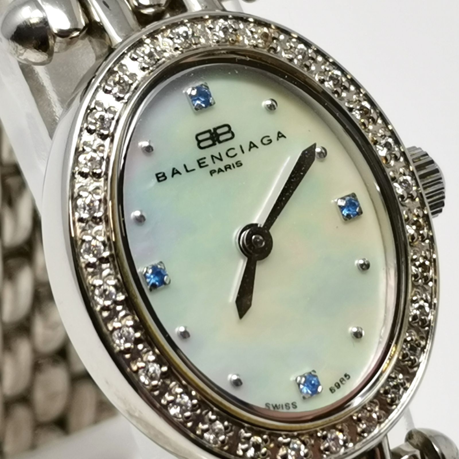 バレンシアガ B985 ストーン クォーツ 腕時計 レディース 電池ないため