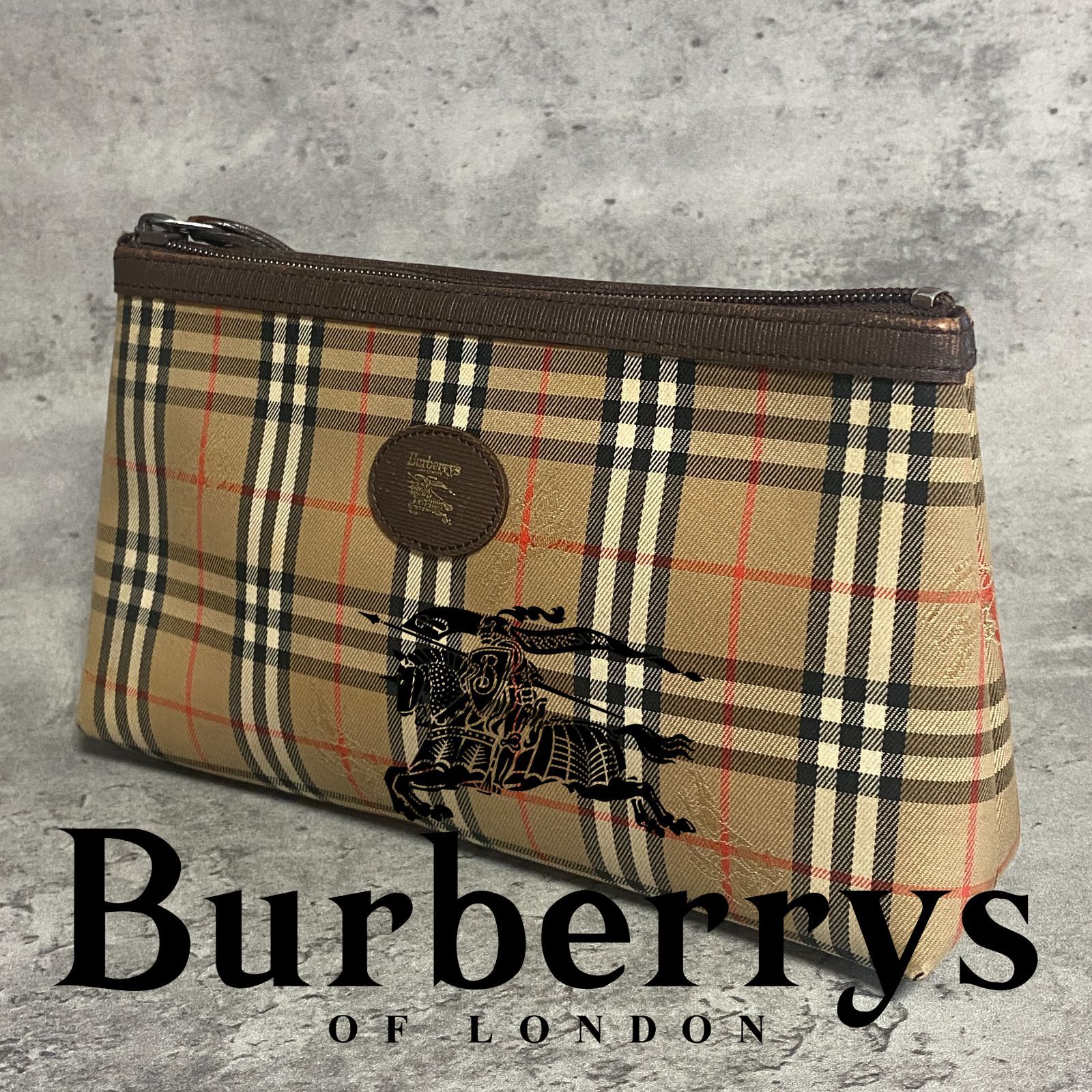 【美品】 Burberry バーバリー ポーチ クラッチ ノバチェック ✨希少✨ Burberrys バーバリー ポーチ クラッチバッグ ノバチェック