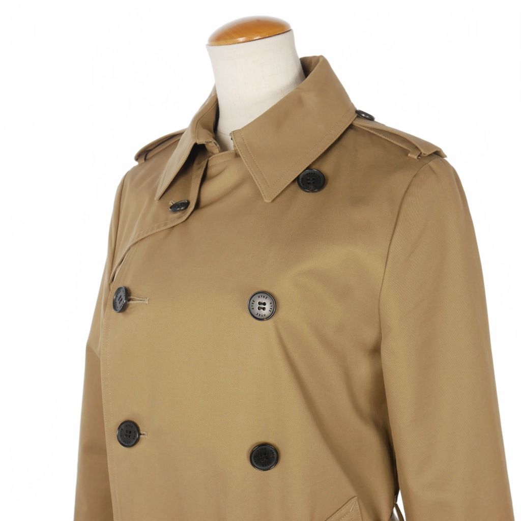 HYKEトレンチコート　ベルト　ライナー付き　キャメルサイズ2 ハイク トレンチコートhyke ライナー＆ベルト付 ハイク トレンチコート