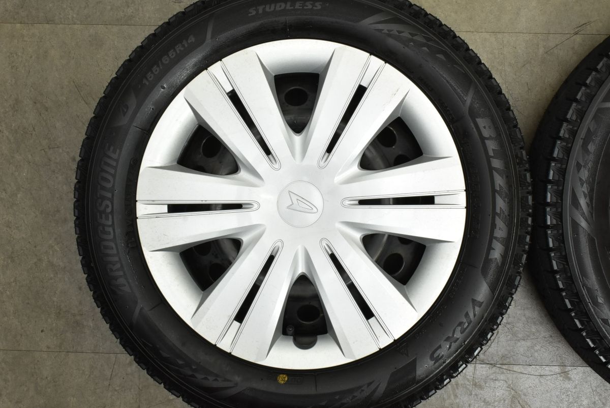 超バリ溝 VRX3付き】ダイハツ タント 純正 14in 4.5J +45 PCD100 