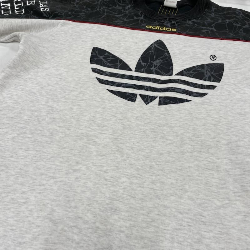 adidas デサント製 スウェット アディダス 90'S ロゴ刺繍 銀タグ アディダス スウェット トレーナー 銀タグ ロゴ プリント ヴィンテージ