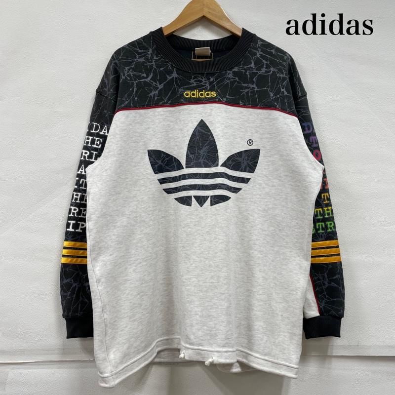 アディダス スウェット トレーナー 銀タグ ロゴ プリント ヴィンテージ