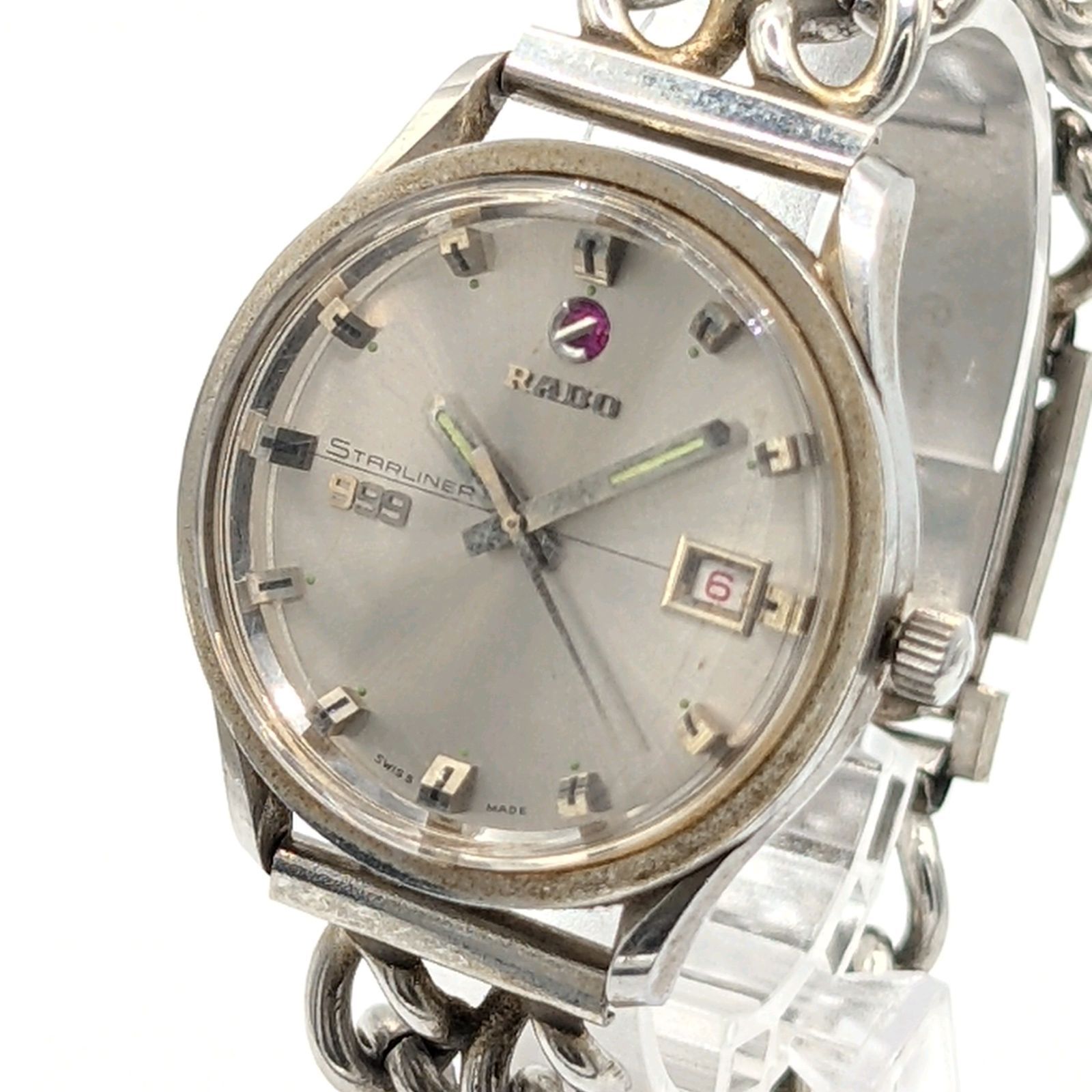 RADO Starliner 999 Watch Automatic Men's Round Silver Date Y2K 00S