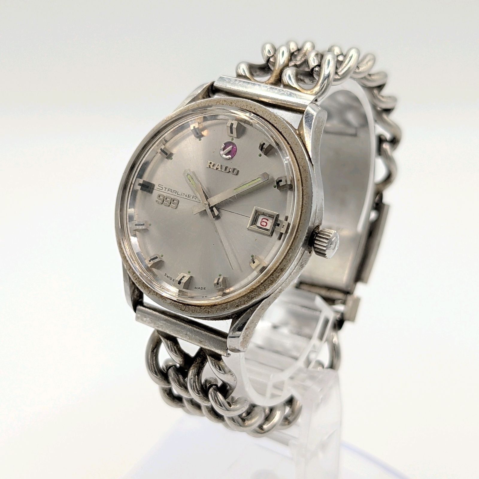 RADO Starliner 999 Watch Automatic Men's Round Silver Date Y2K 00S