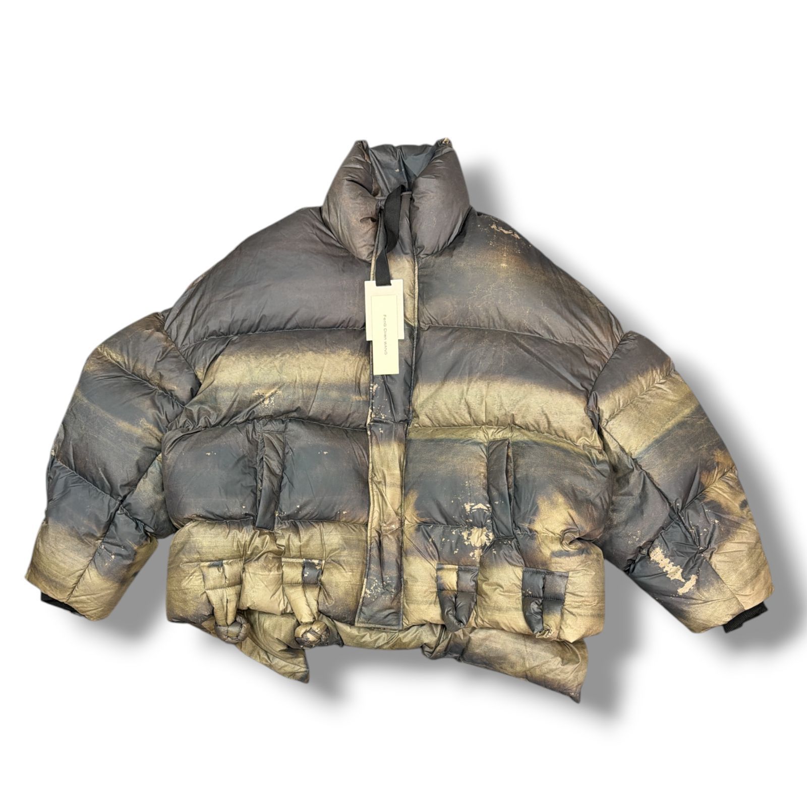 未使用 Feng Chen Wang 24AW FCW BROWN PRINTED DOWN JACKET プリント