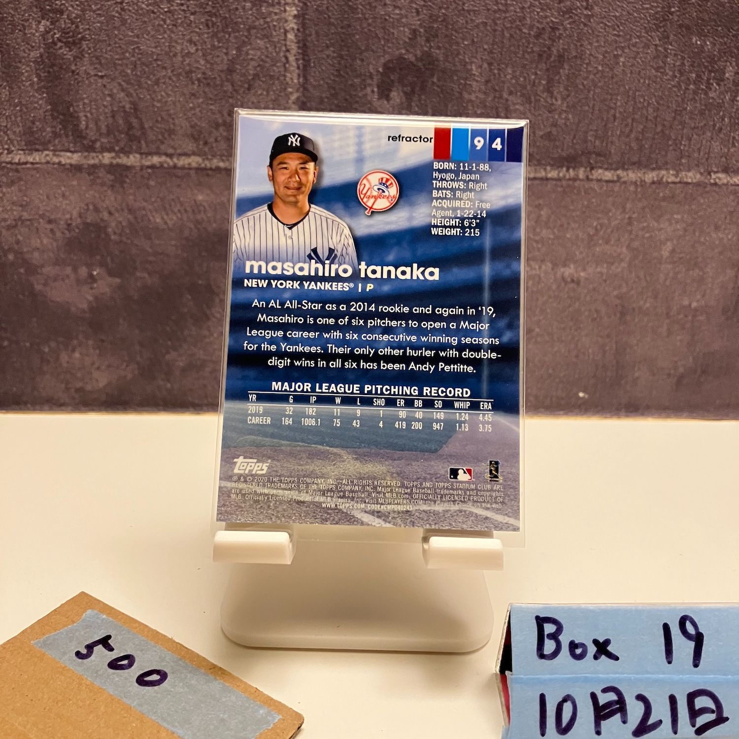 1/1 Topps Chrome 田中将大 NY Yankees ※1/1 Topps Chrome 田中将