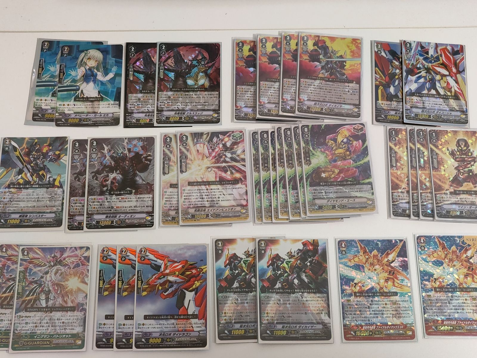 まとめ売り　ヴァンガード　ディメンジョンポリス　次元ロボなど　セット fym27-5 箔押し ヴァンガード ディメンジョンポリス 最強司令長官