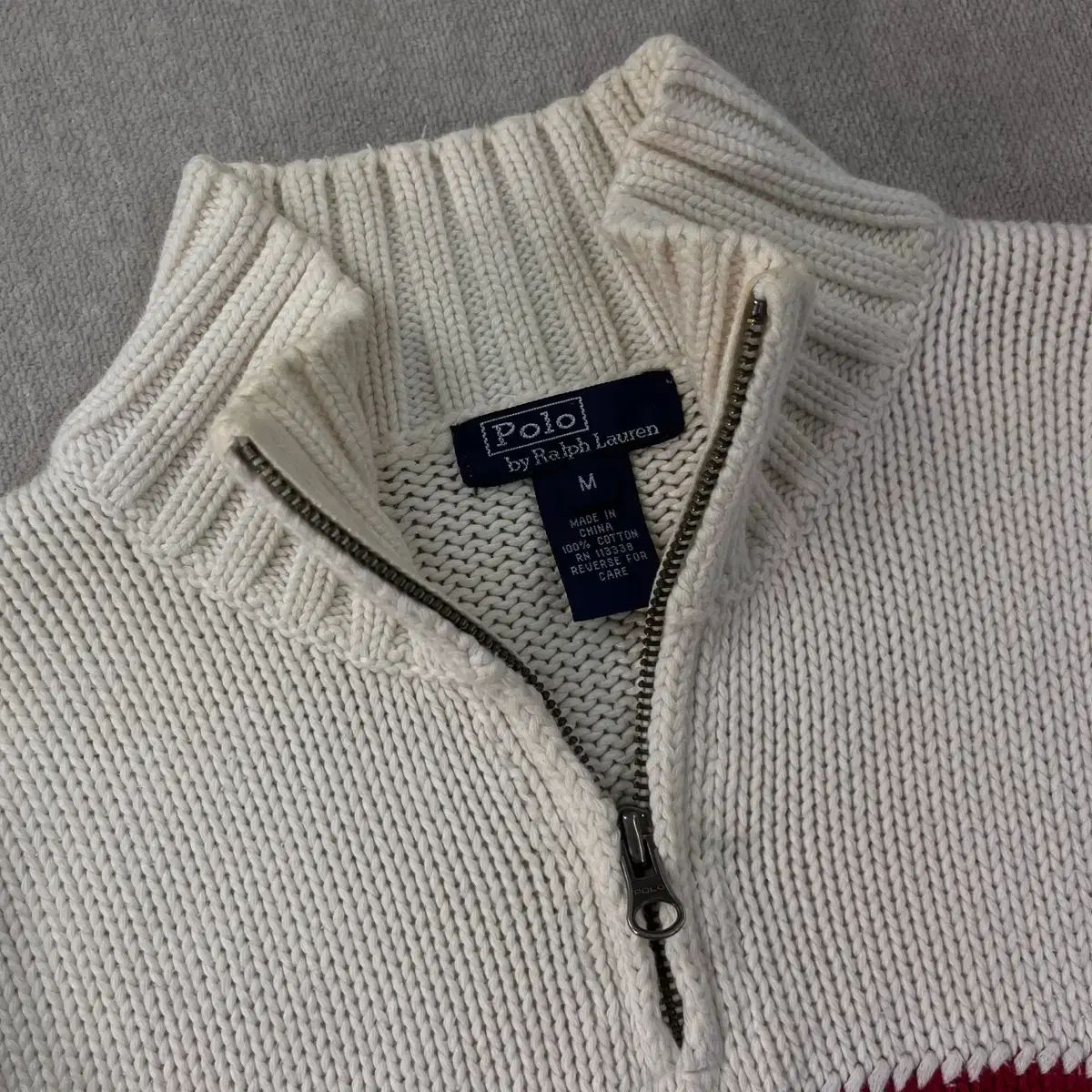 W 95 ポロラルフローレン 星条旗 ハーフジップ ニット - メルカリ