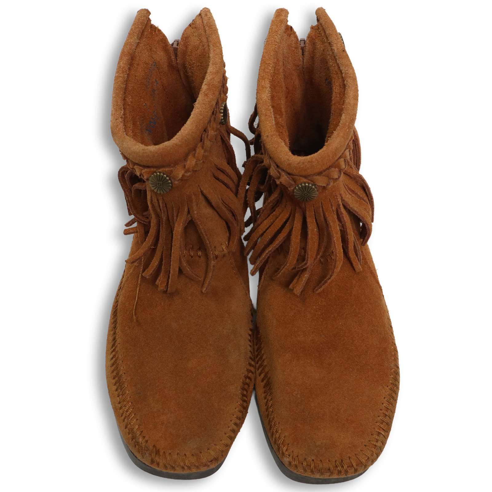 ブラウン スエード モカシン フリンジ付き ブラウン スエード フリンジ モカシン - メルカリ