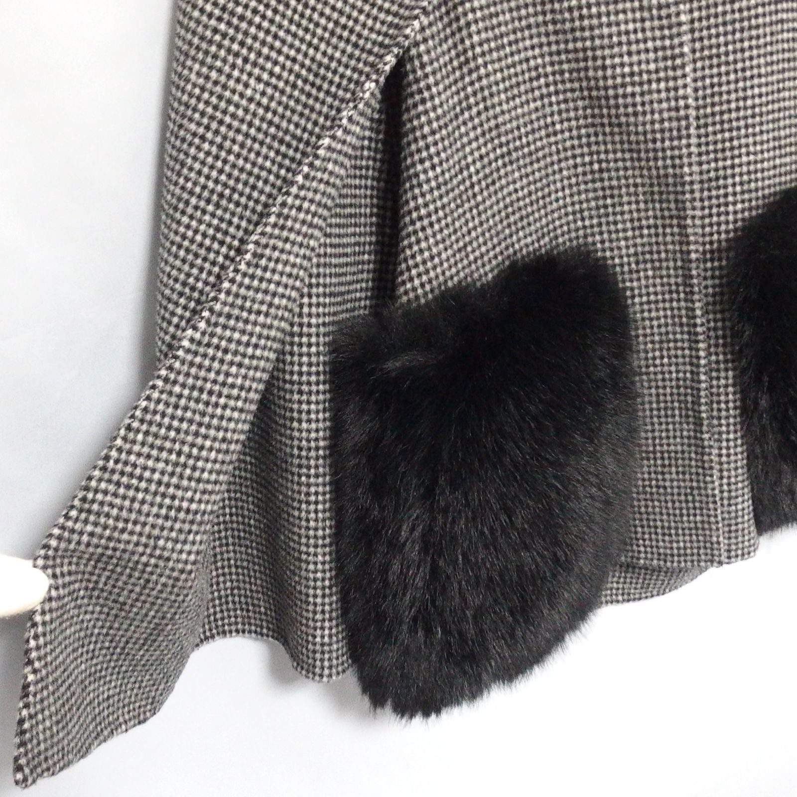 美品☆CELFORD ファーポケット リバーケープジャケット 23AW 黒 セル