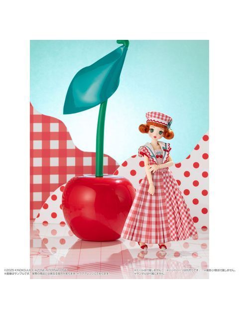 BonBons アゾン チェリー＆ギンガムセーラーワンピースセット チェリー＆ギンガムセーラーワンピース 1&frasl;6サイズドール用BonBons 1&frasl;6スケール用 | アゾネット レッド – サンプル展示BonBons「チェリー＆ギンガムショートオールインワン (ピンク) ドール チェリー＆ギンガムセーラー 商品詳細 アゾンニュース