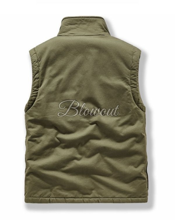 カーキグリーン アビエイーターズベスト ミリタリーベスト CIVILIAN