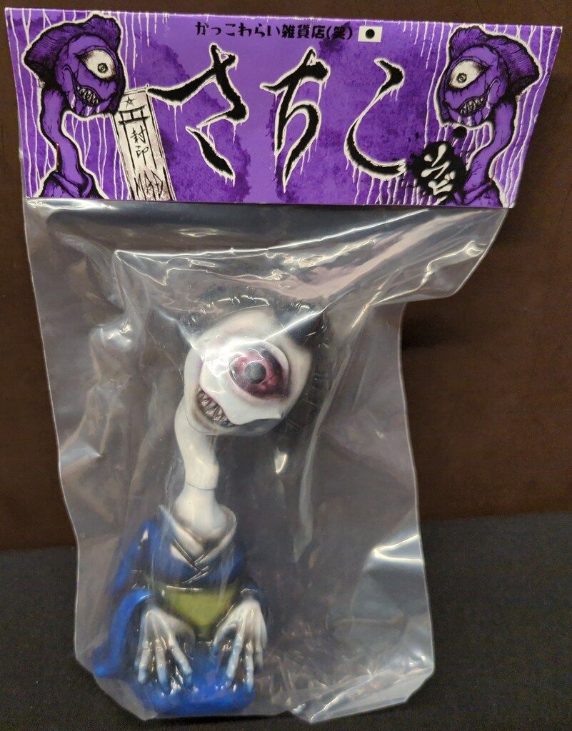 かっこわらい雑貨店 さちこ 黒髪/青着物/黄緑帯/後紫 - メルカリ