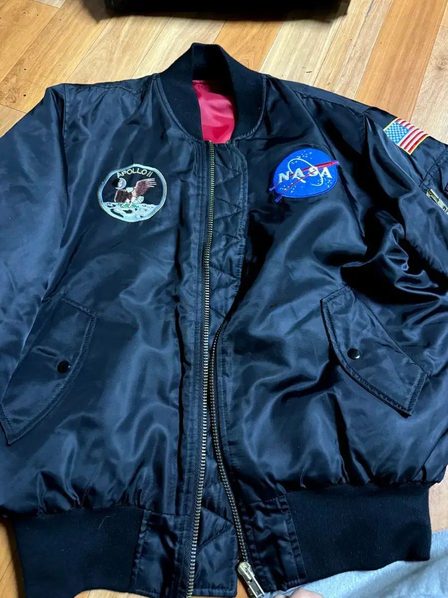 ヴィンテージ アロ NASA アポロ パイロットジャンパー MA-1 ブラック