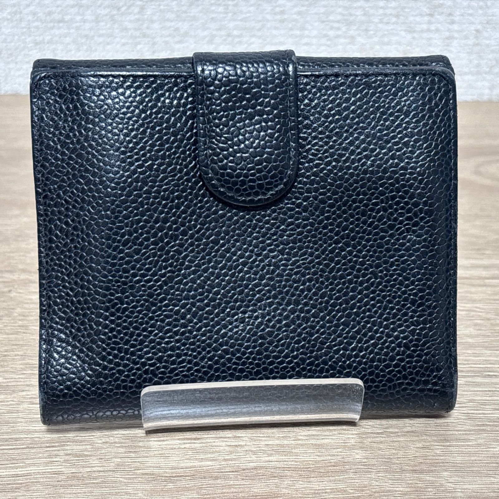 CHANEL シャネル キャビアスキン ココマーク 折り財布 コンパクト