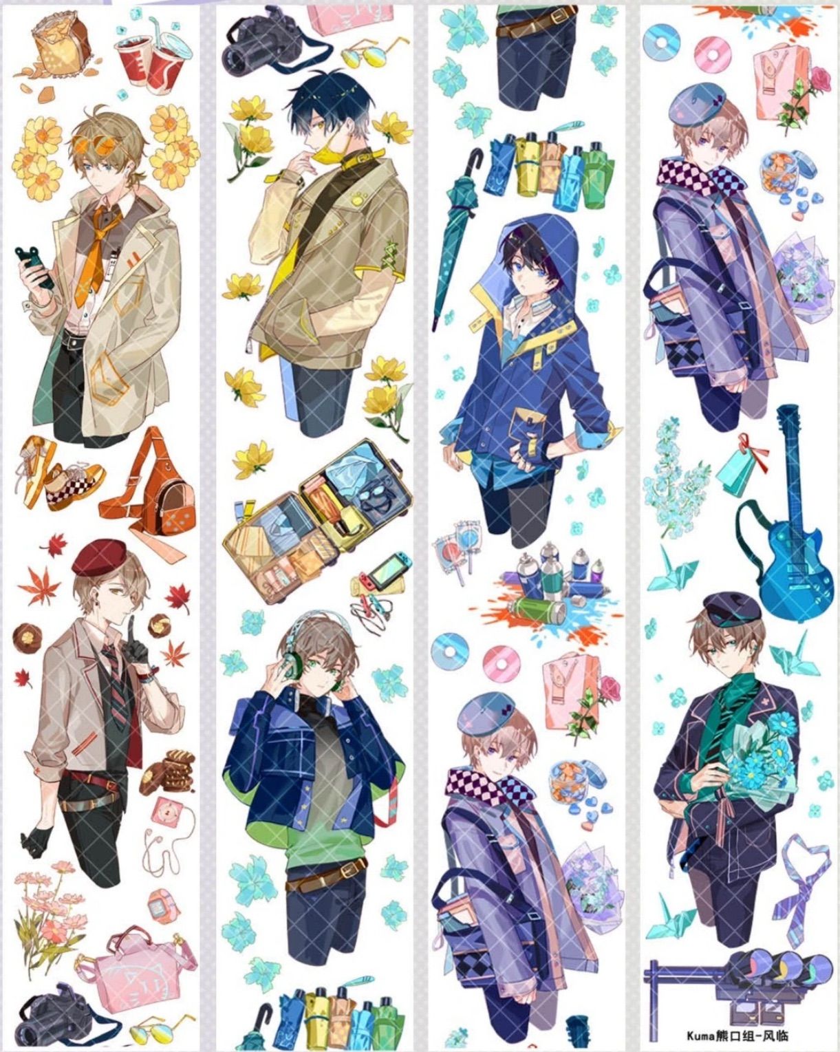 942 PET 6cm×3.45m 风临 半端巻き 海外マスキングテープ 海外マステ