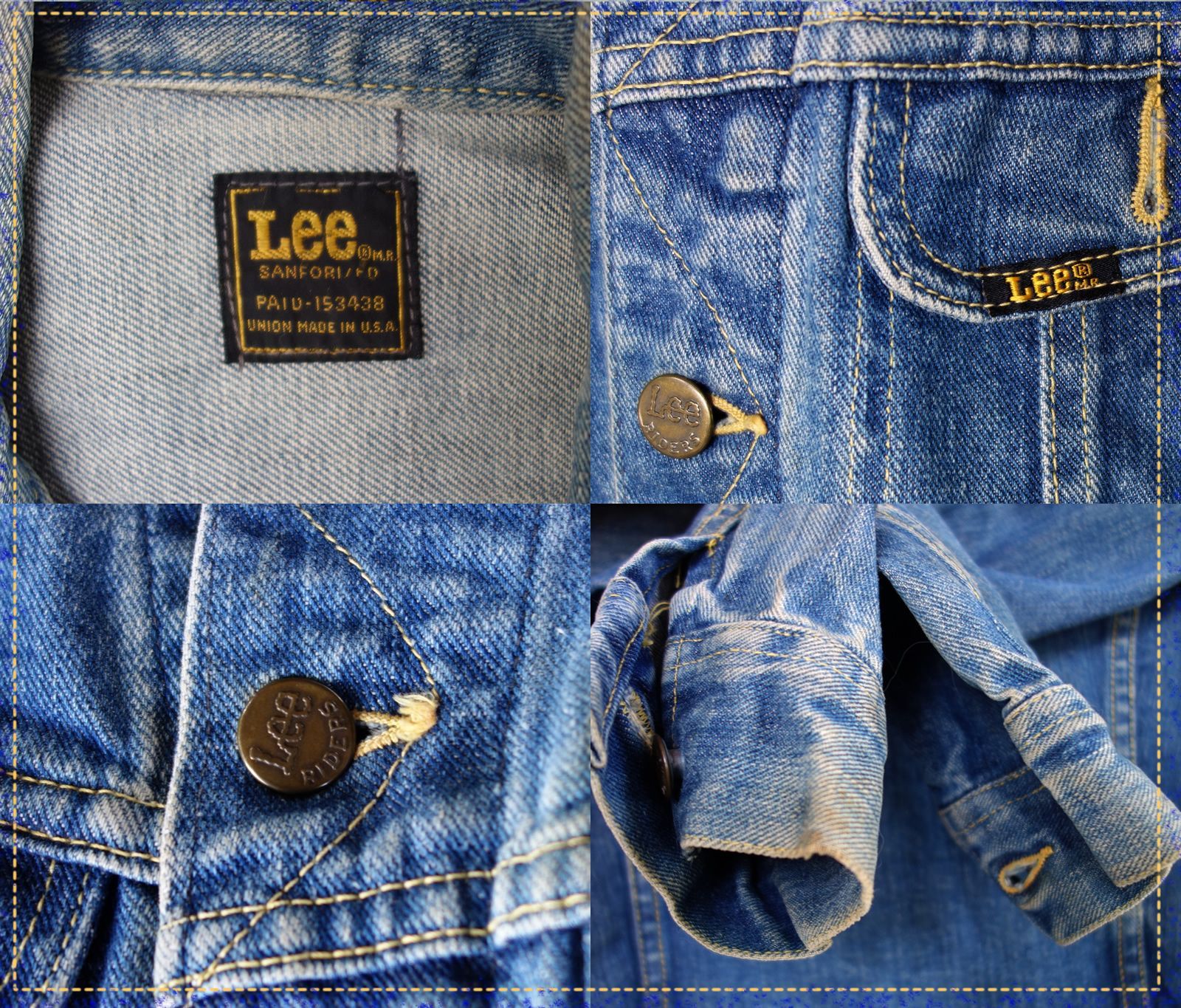 美品 Lee 101-J サイズ36 ヴィンテージ 復刻デニムジャケット Lee 101J デニムジャケット サイズ36