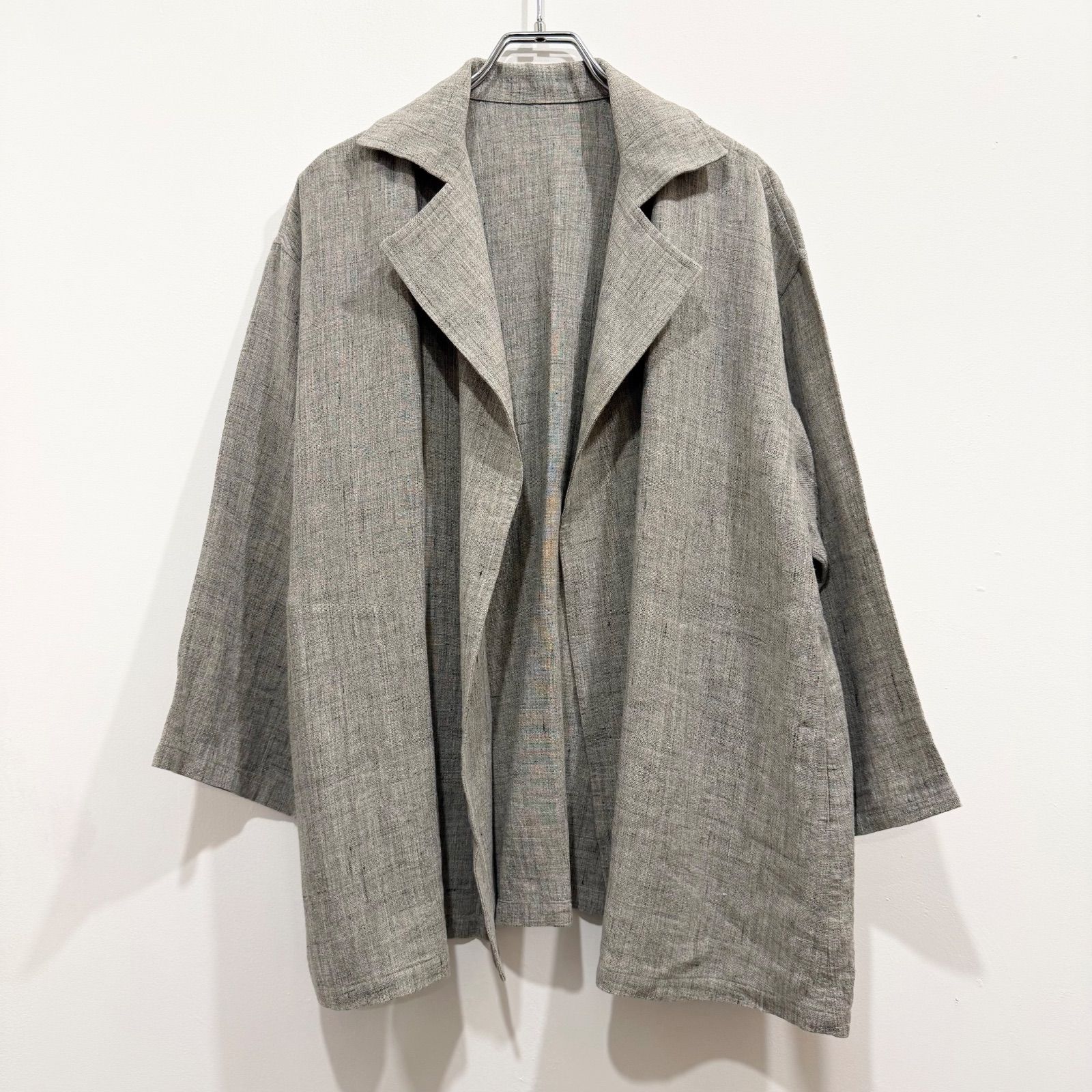 Jurgen Lehl ヨーガンレール 麻100% ボタンレス 羽織 ジャケット