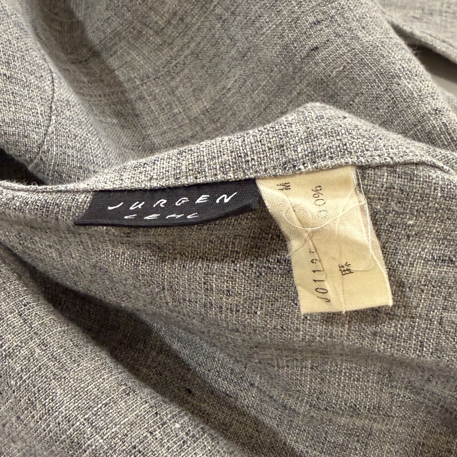 Jurgen Lehl ヨーガンレール 麻100% ボタンレス 羽織 ジャケット