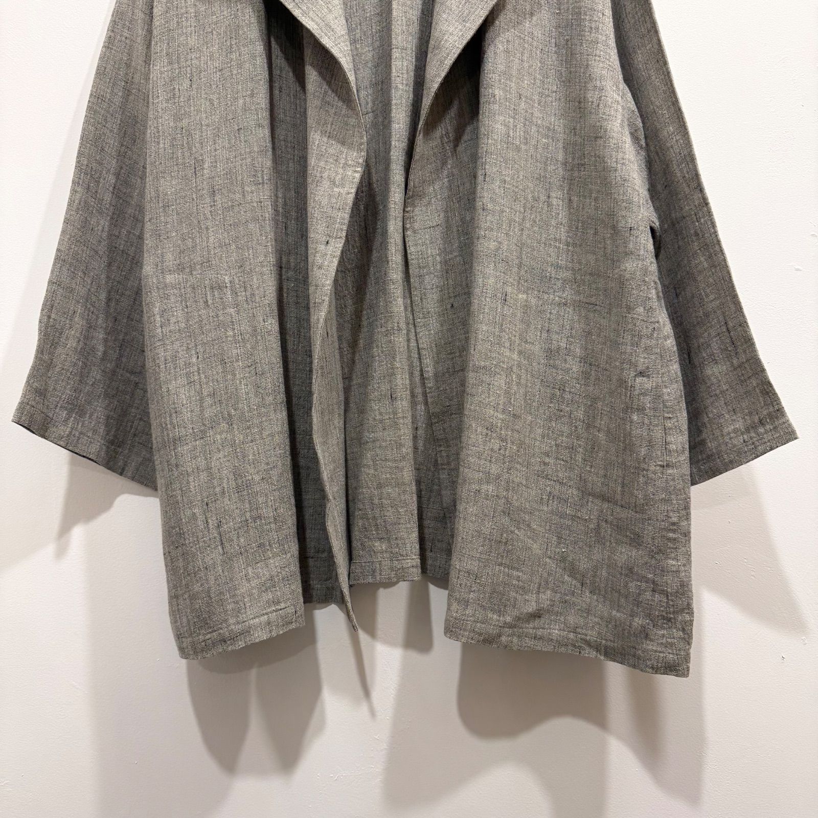 Jurgen Lehl ヨーガンレール 麻100% ボタンレス 羽織 ジャケット